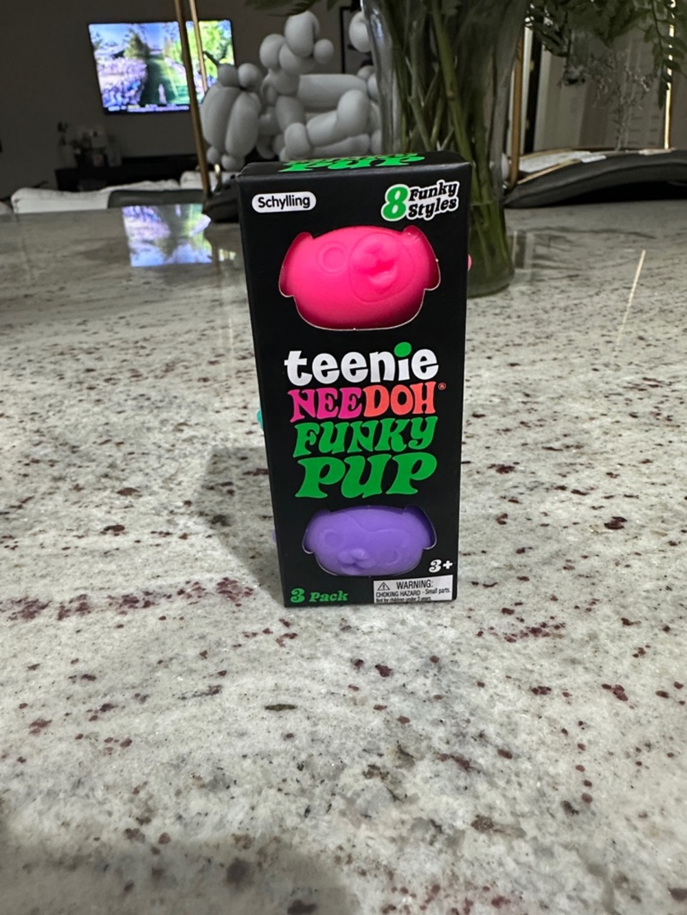 VIRAL 🚀 - NEEDOH Funky Pup Teal & Purple Squishy Toy 🐾
